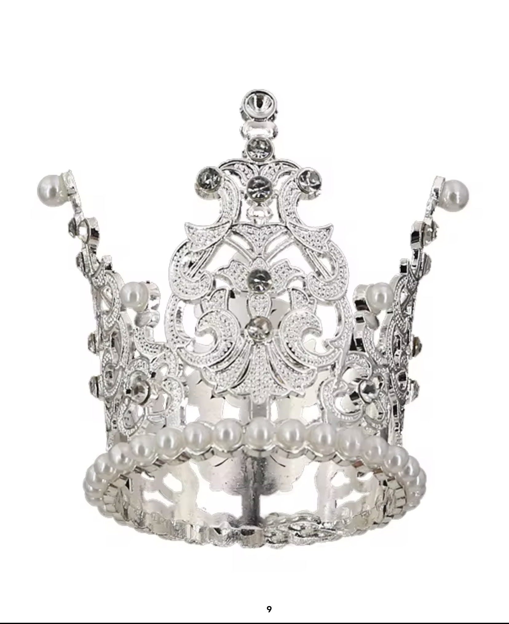 Small Pearl Crown in Silver