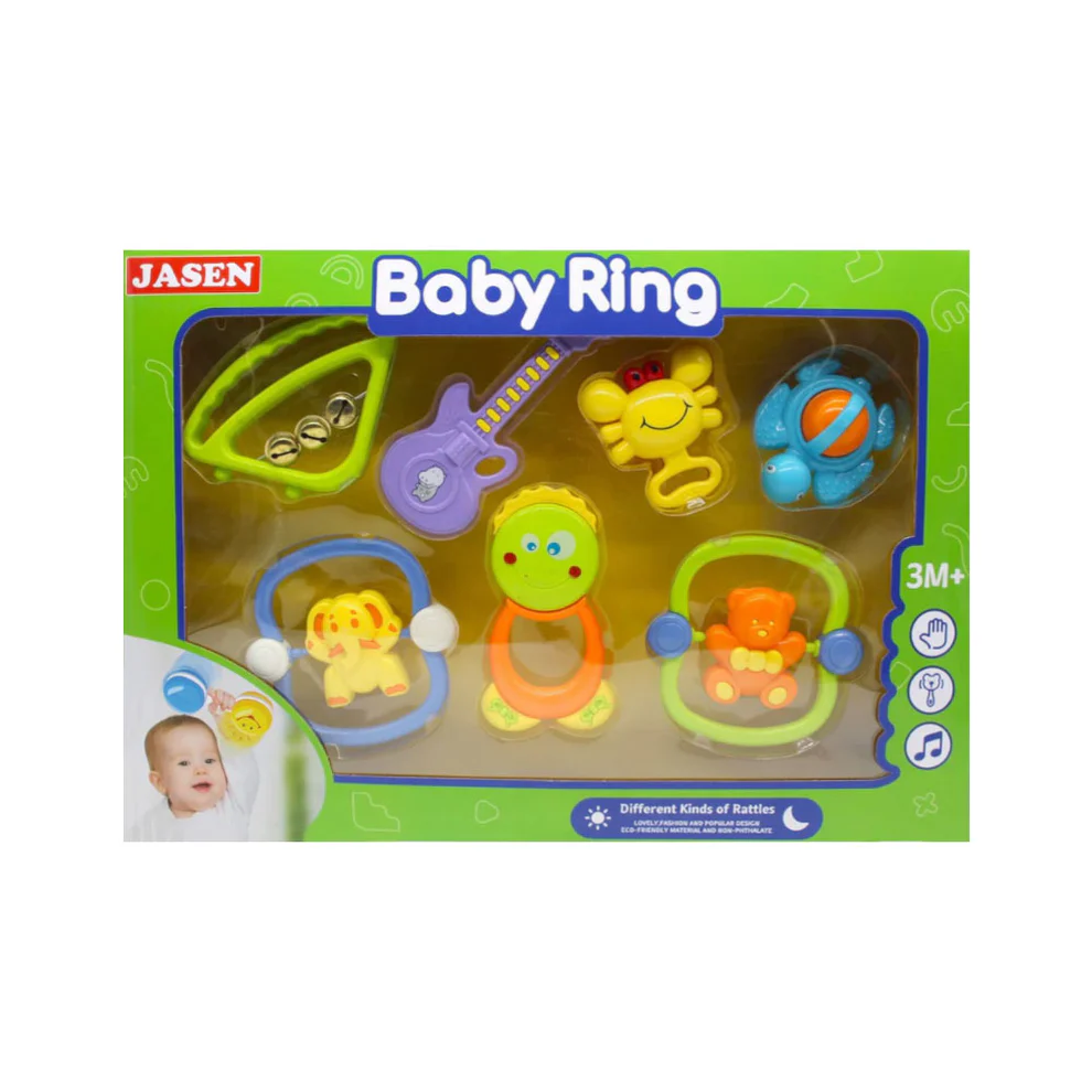 9804R BABY RING RATTLE SET 7PCS
