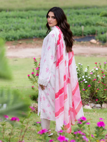 Pret 3Pc Printed Cambric Suit