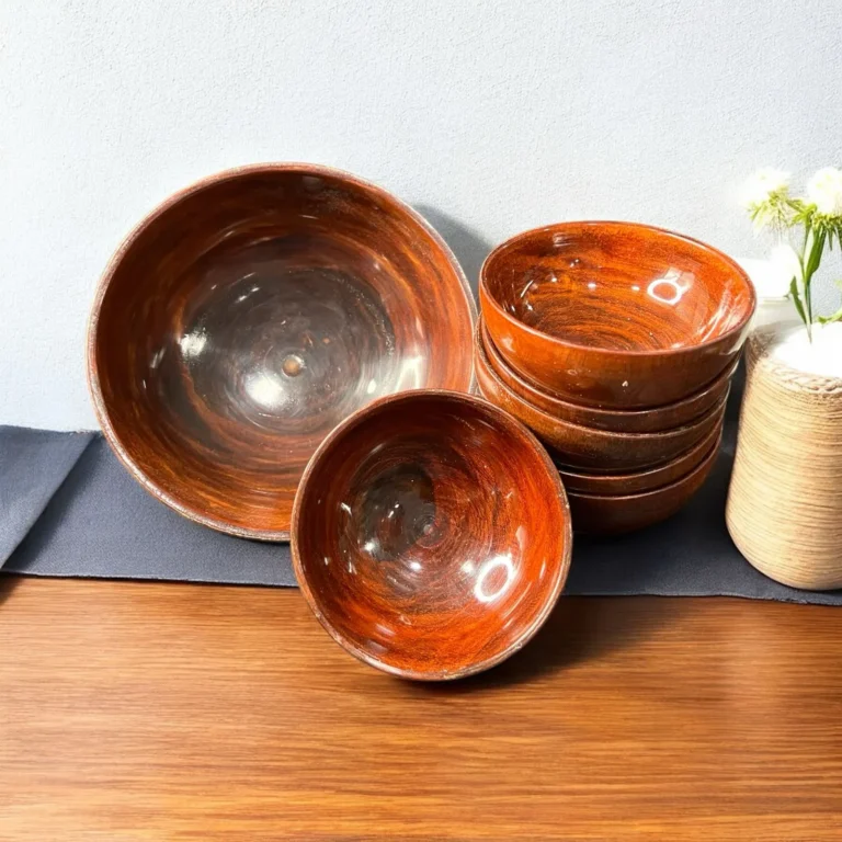 Wooden Bowl Set – 7 Pieces