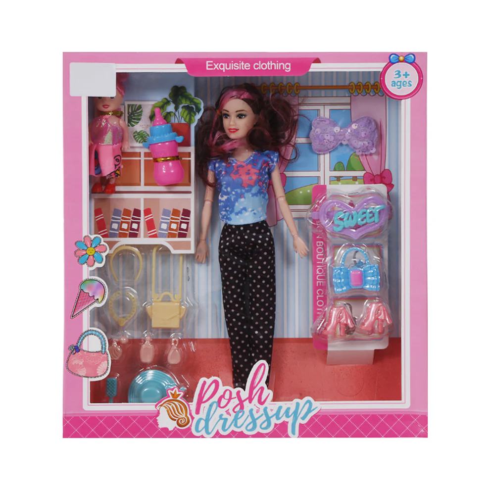 ZR 699 POSH DRESSUP DOLL 11.5INCH