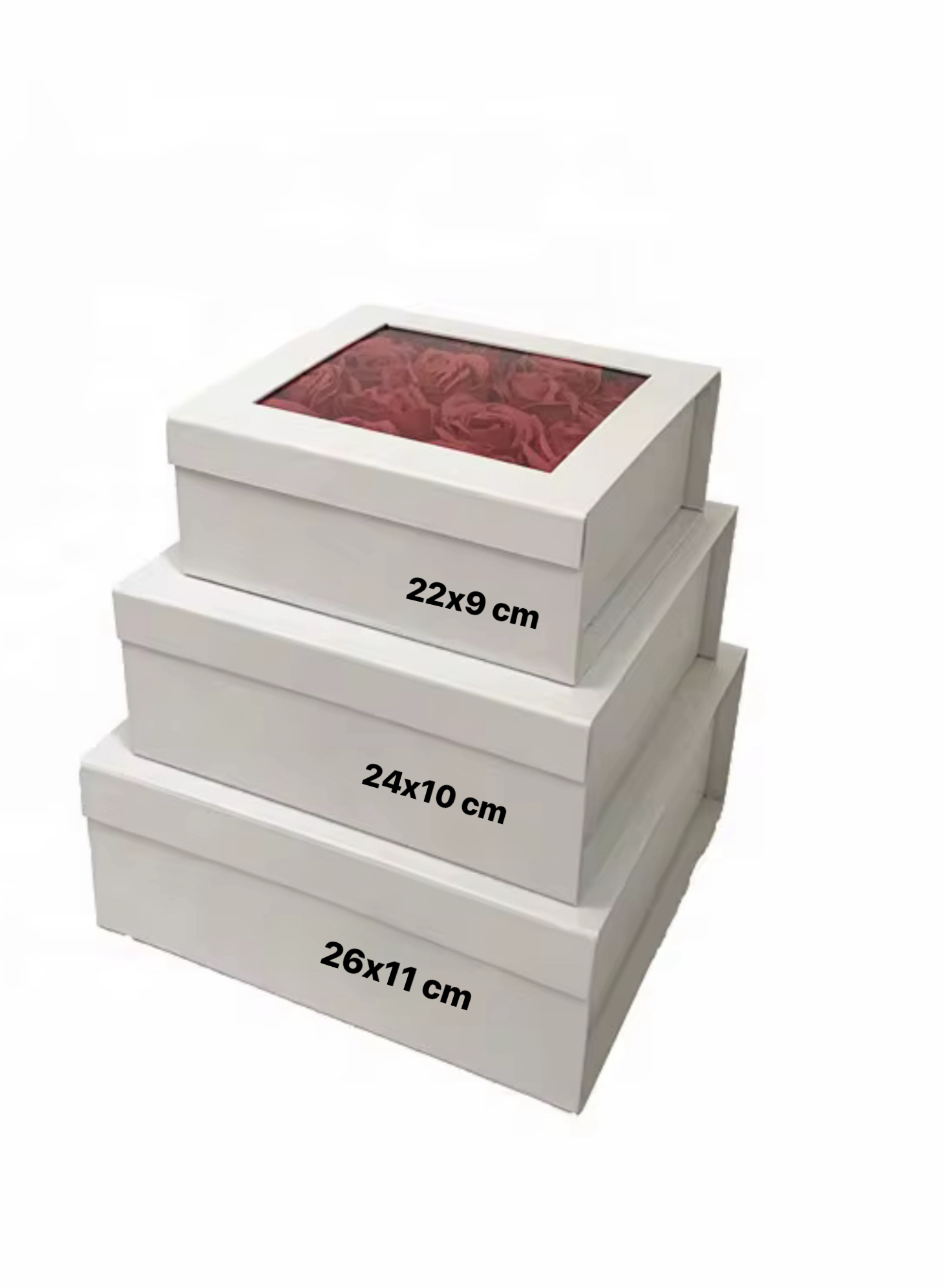 White Square Box set of 3