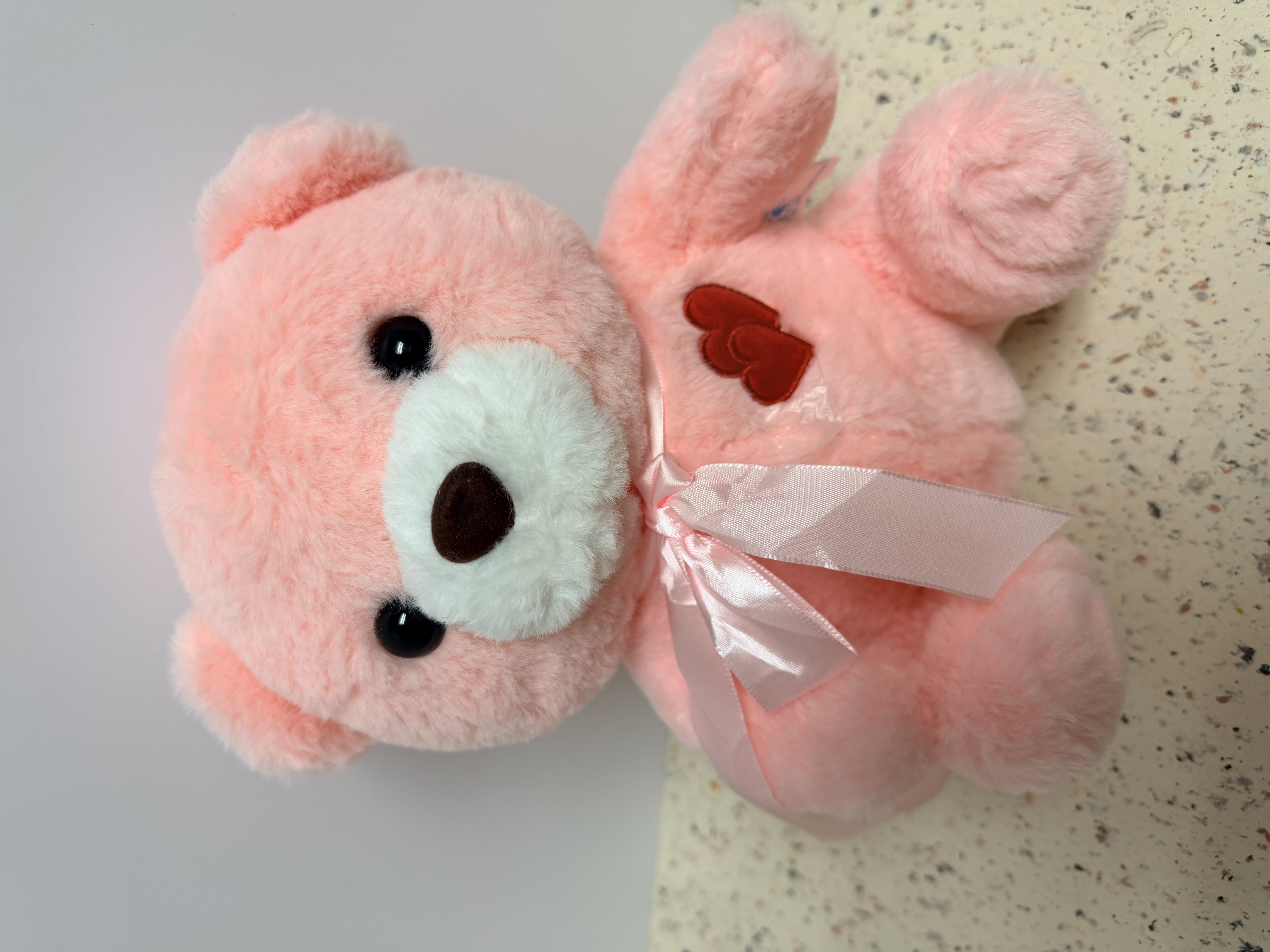 Pink Heart Bear Plushie