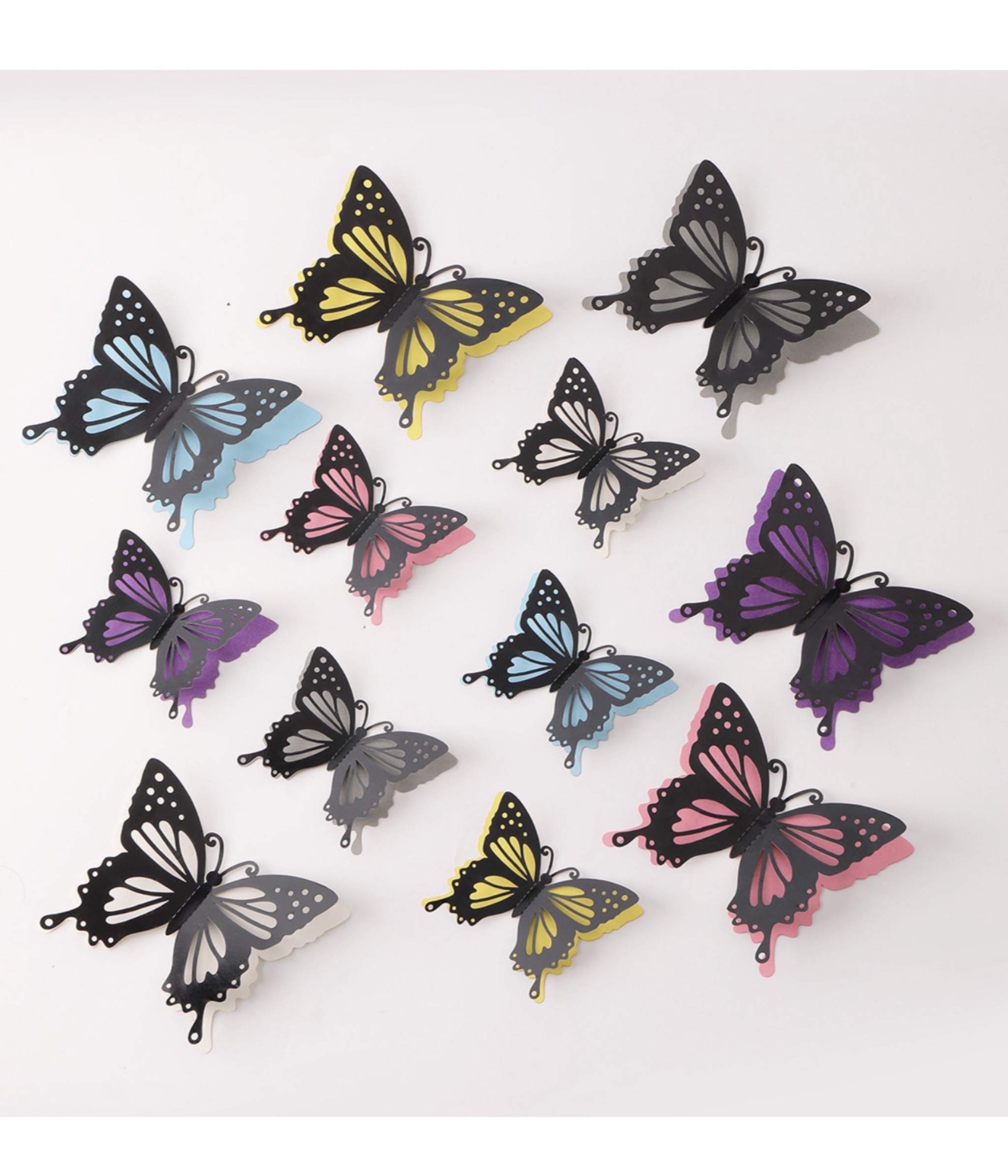 3D Butterfly Black