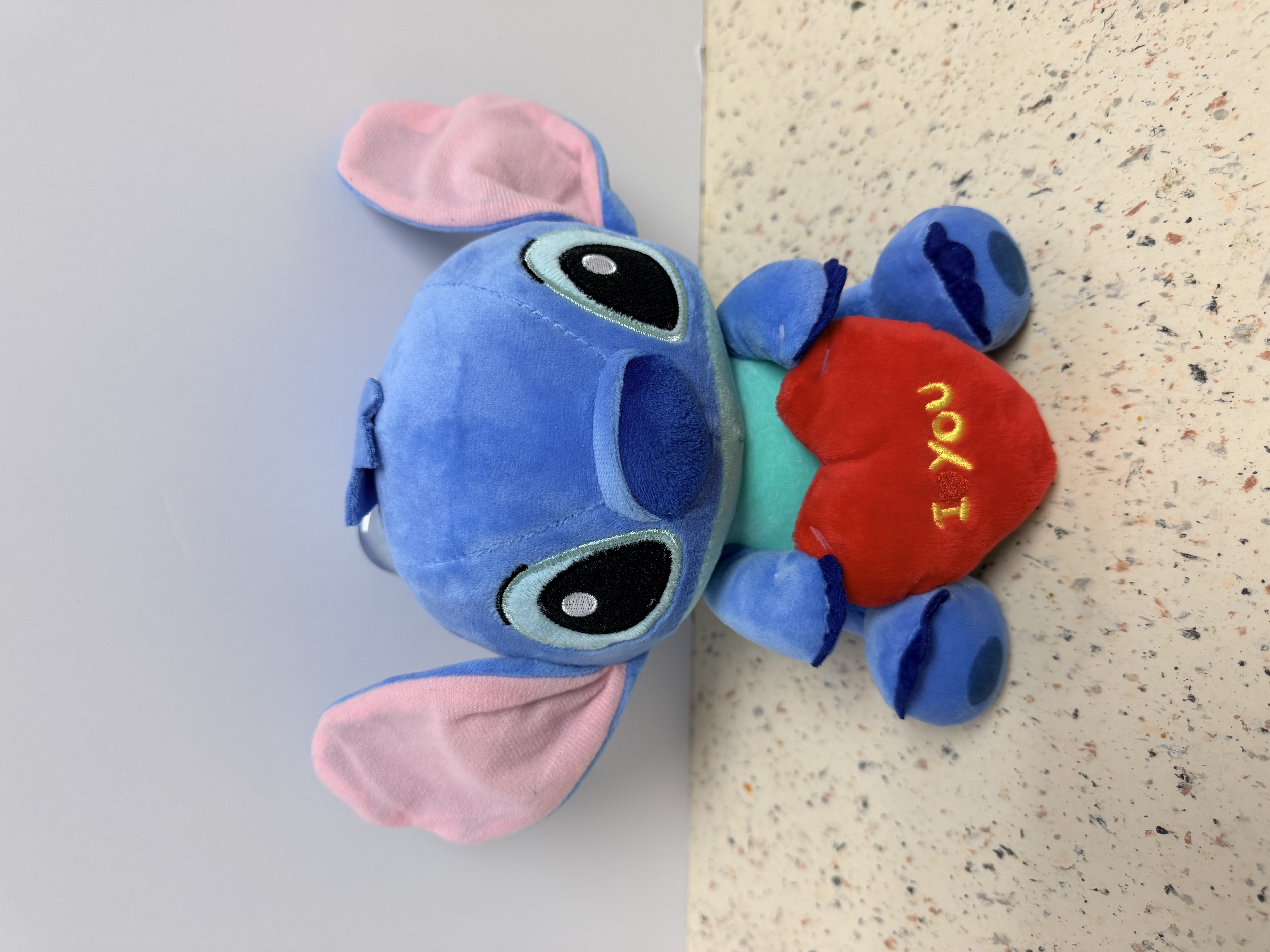 Plushie Blue with Heart Cartoon