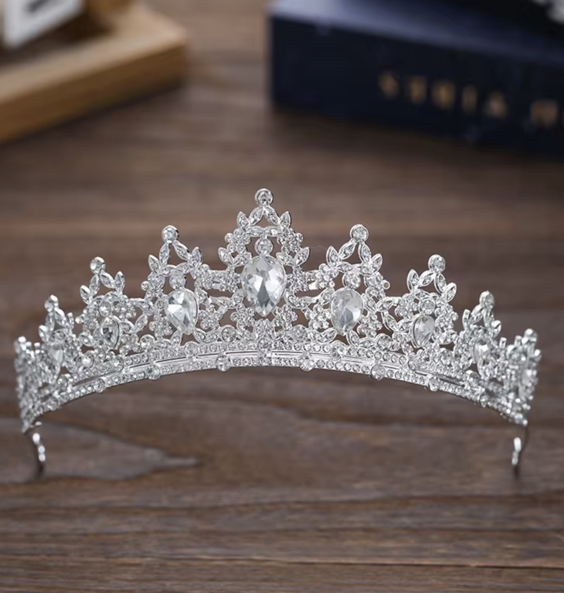 Jeweled Tiara in Silver
