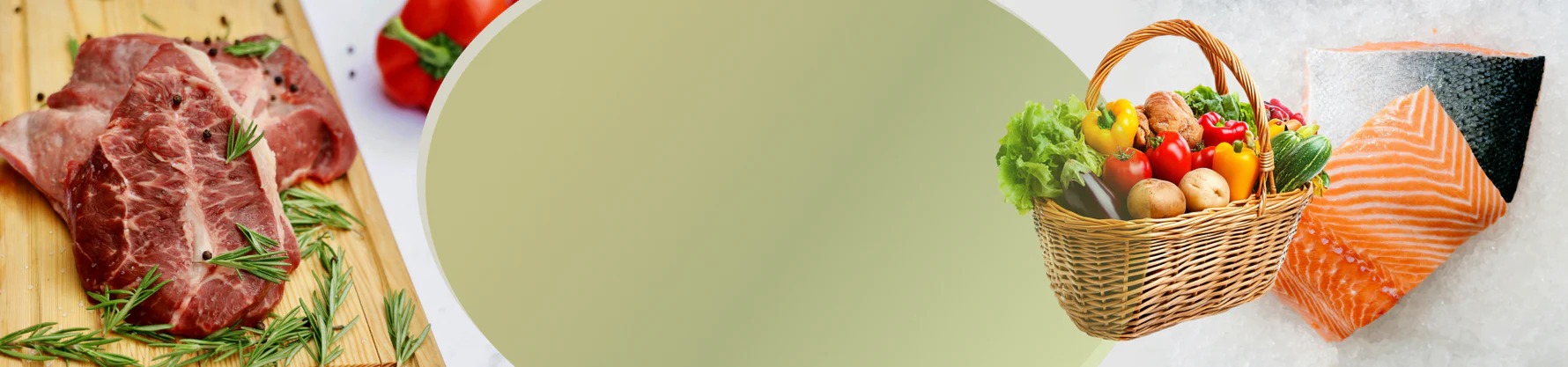 Meat and fish banner