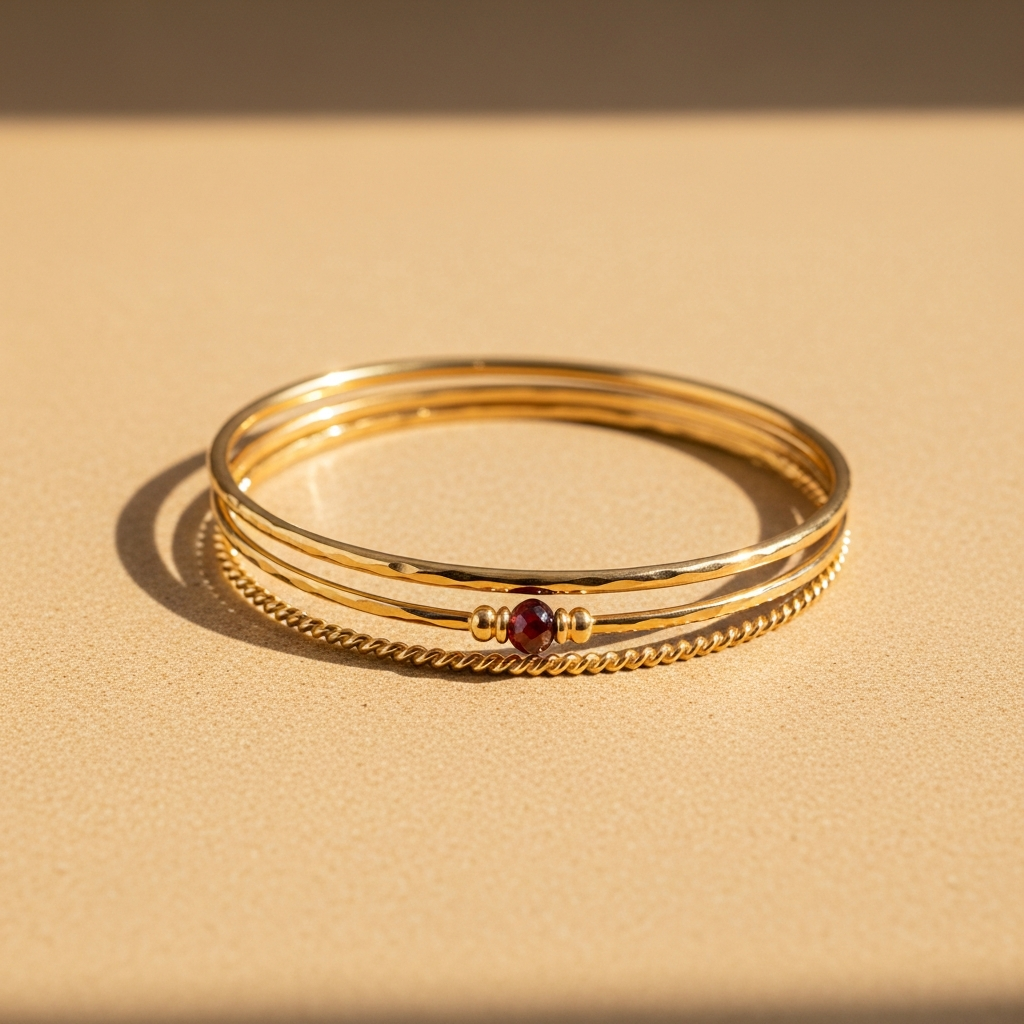 Gold Stacking Bangles