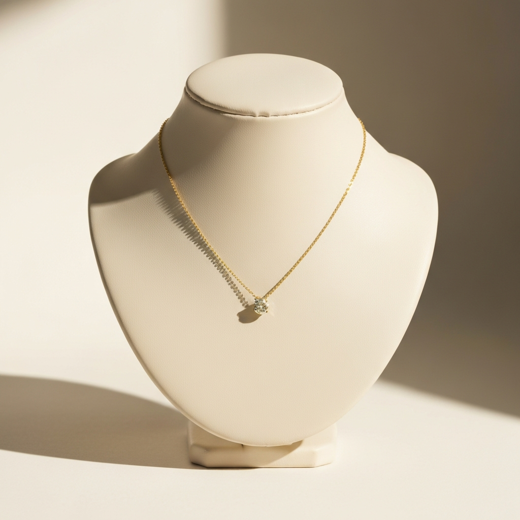 Gold Pavé Pendant Necklace