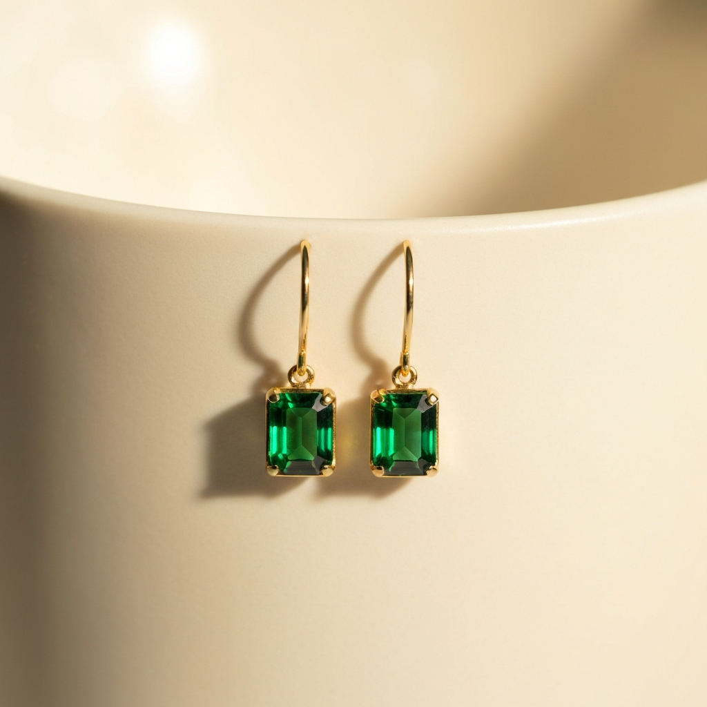 Emerald Drop Earrings