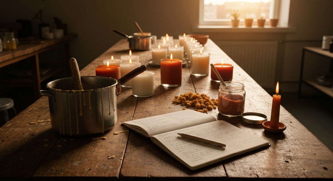 The Wick Candles studio atmosphere