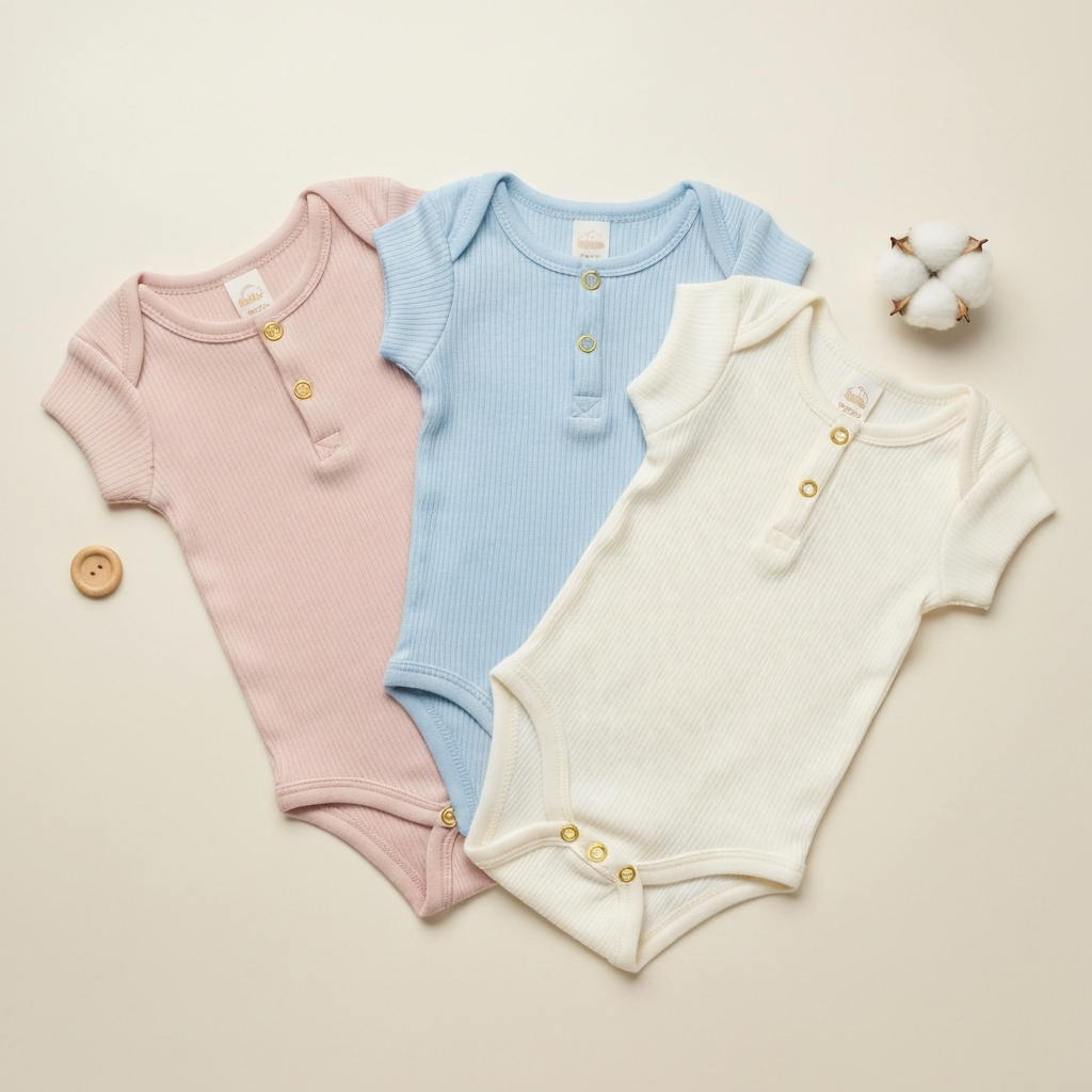 Ribbed Cotton Onesie