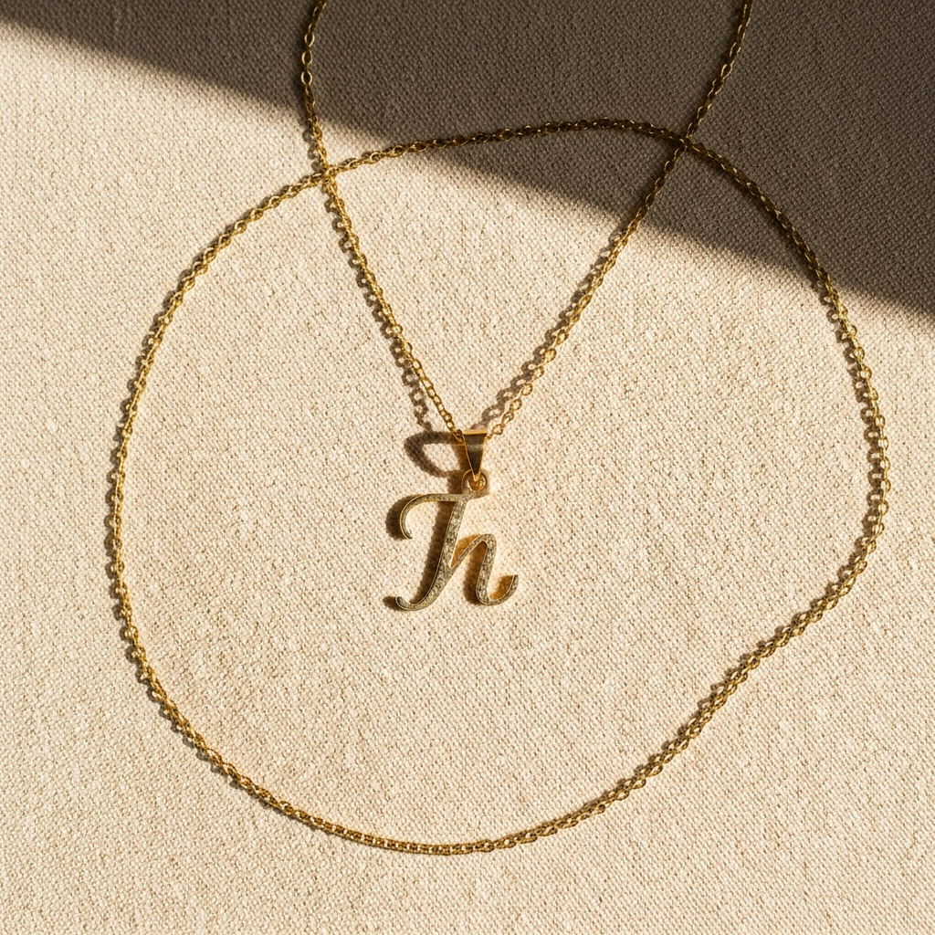Block Monogram Pendant