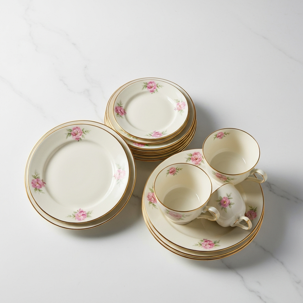 Floral Bone China Dinner Set