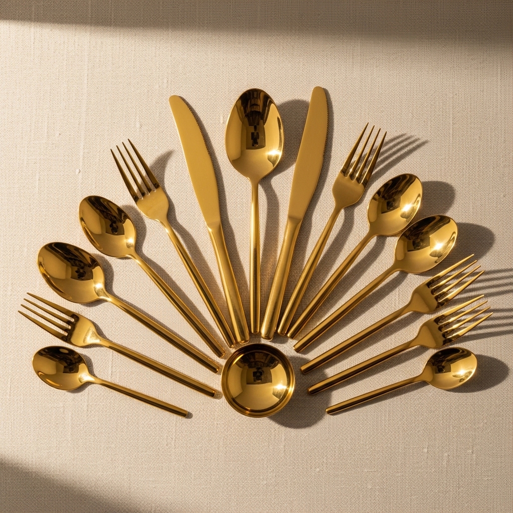 Gold Cutlery Set