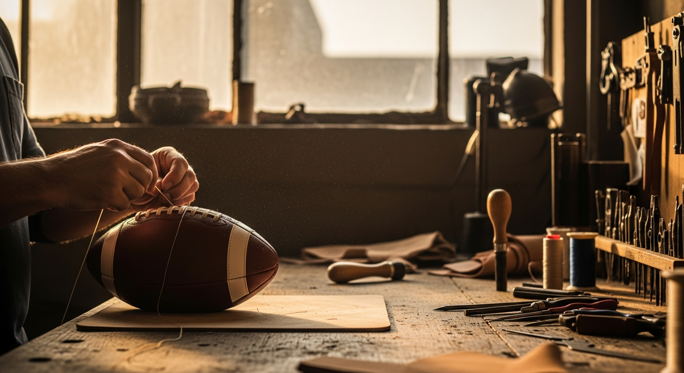 Patina & Lace workshop — handcrafting leather balls