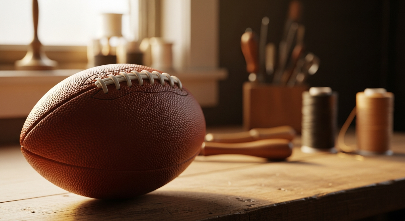 Handcrafted leather ball by Patina & Lace