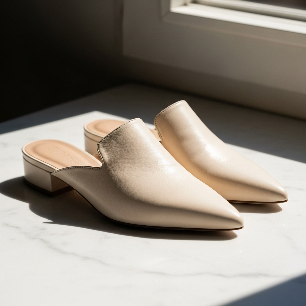 Minimalist Leather Mules