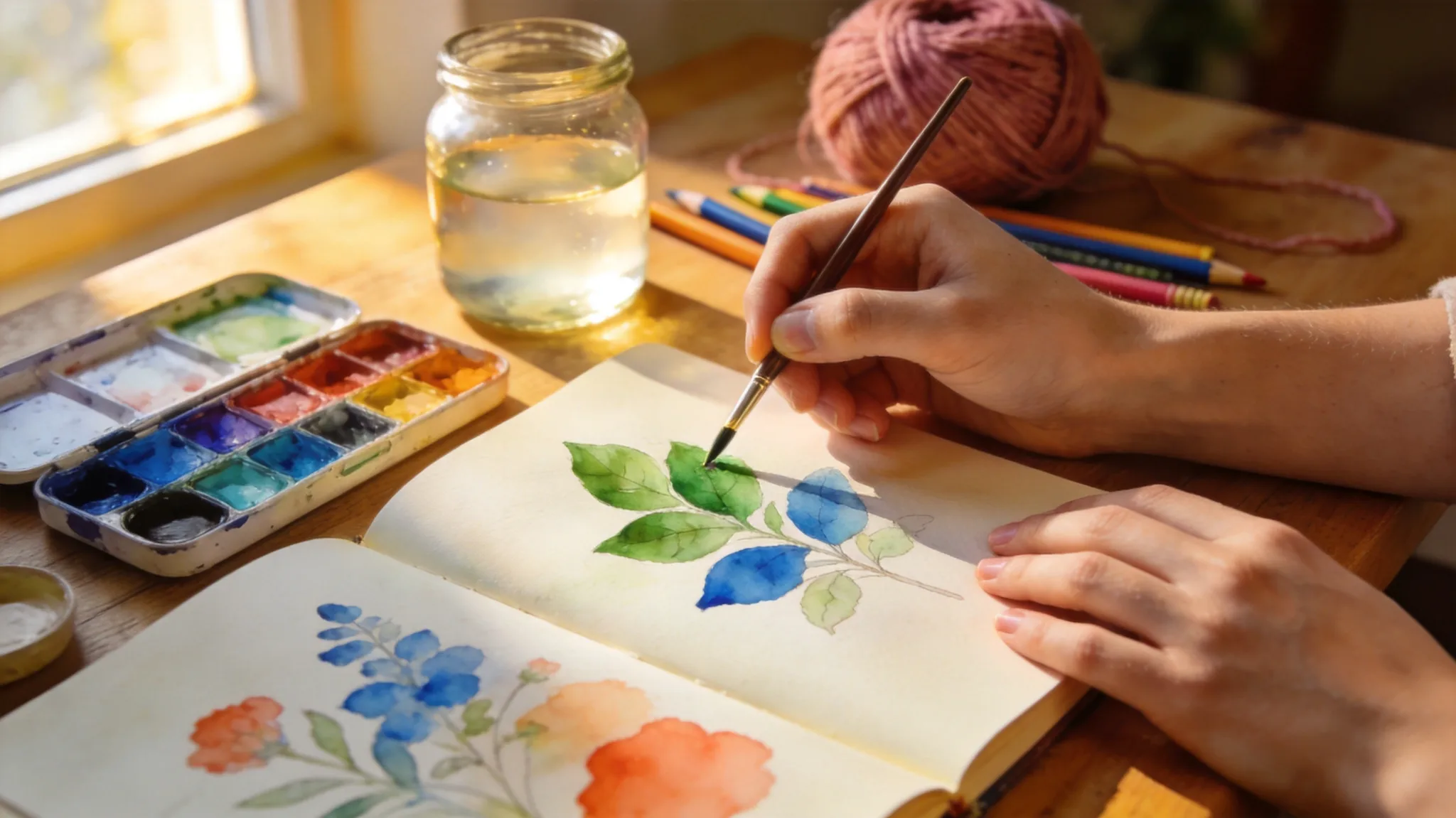 Hands-on creative project in natural light