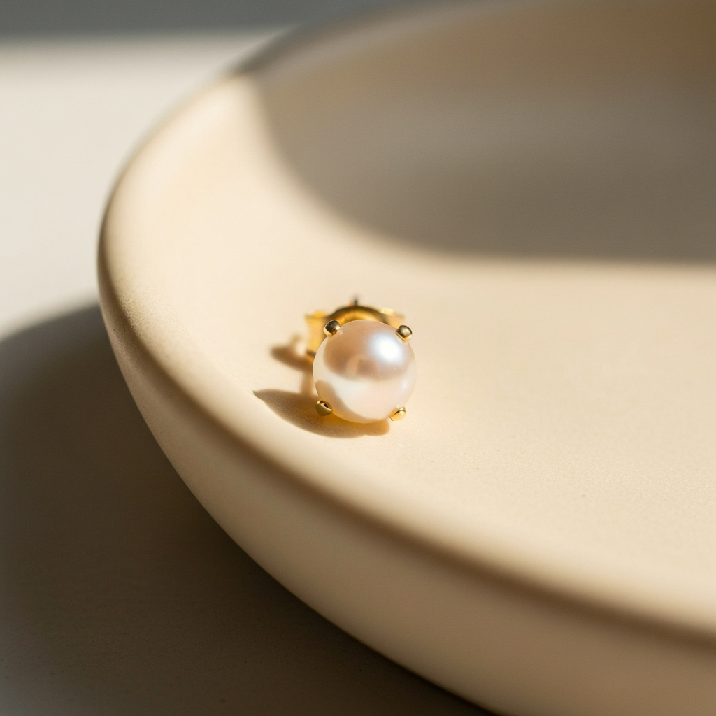 Tiny Pearl Drop Earrings