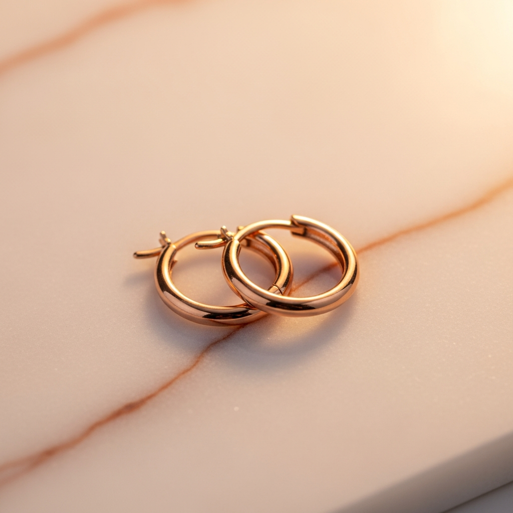 Rose Gold Hoop Earrings