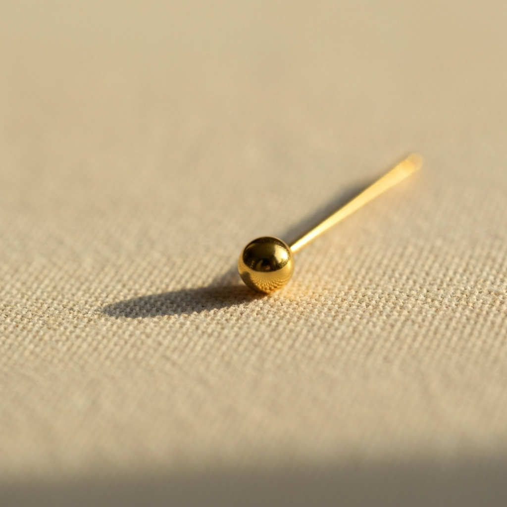 Gold Ball Nose Pin