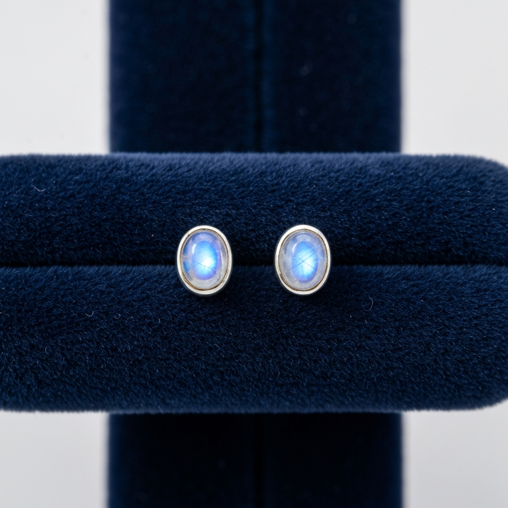 Moonstone Stud Earrings
