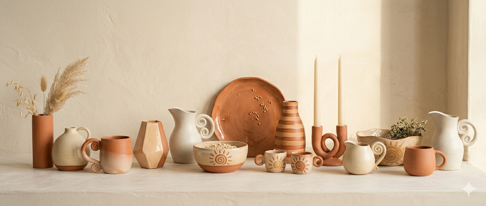 Artfull handmade ceramics — sunlit studio pottery